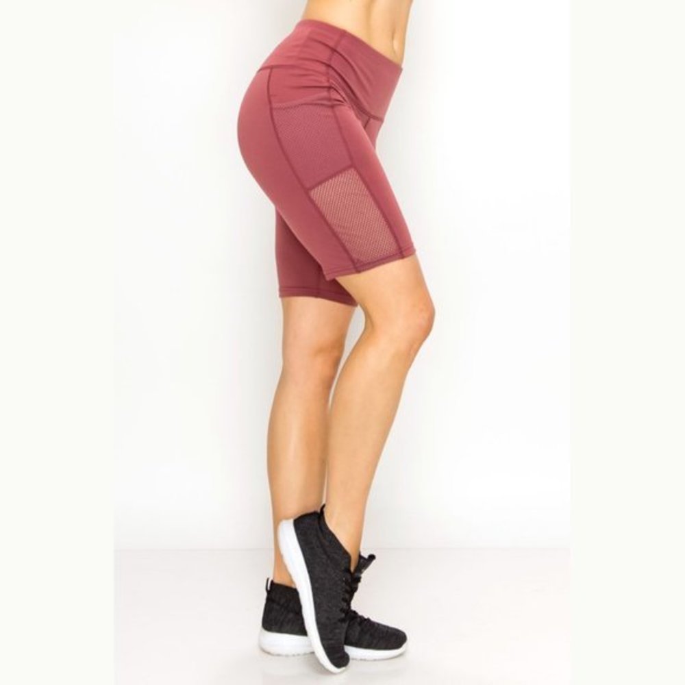 High‎ waist pocket biker short